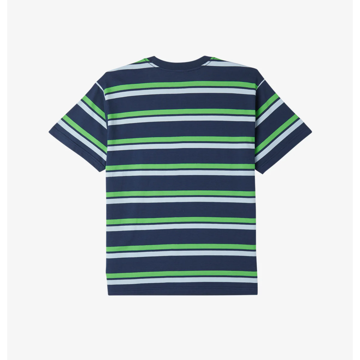 OBEY DISTANCE STRIPE T-SHIRT NAVY