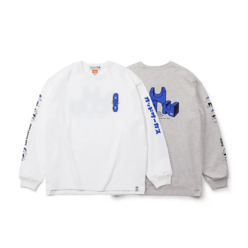 ODD AND JOHN | Graphic Long Sleeves Tee by FILTER017® Culture Supply™ 圖像長Tee/雪花白