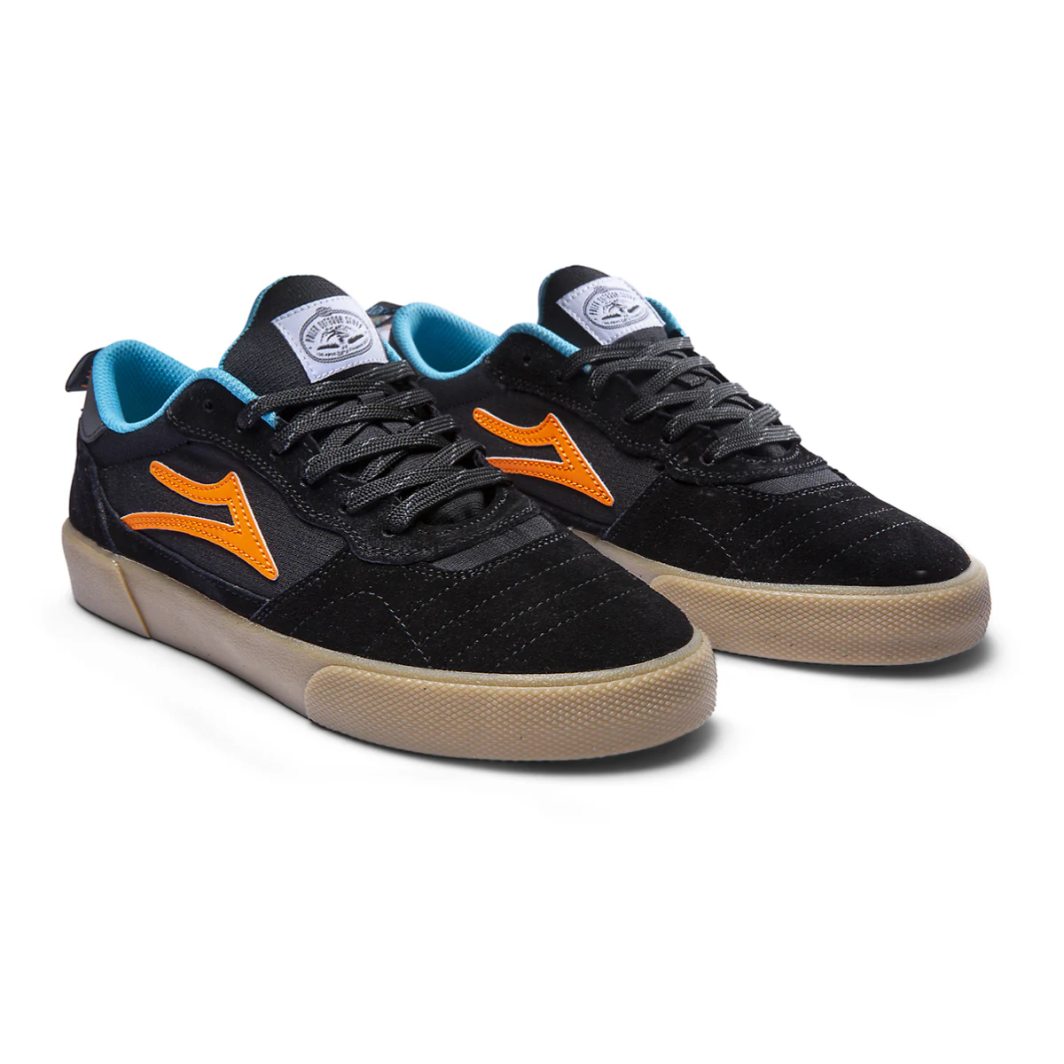 LAKAI X POLER CAMBRIDGE BLACK/MULTI SUEDE