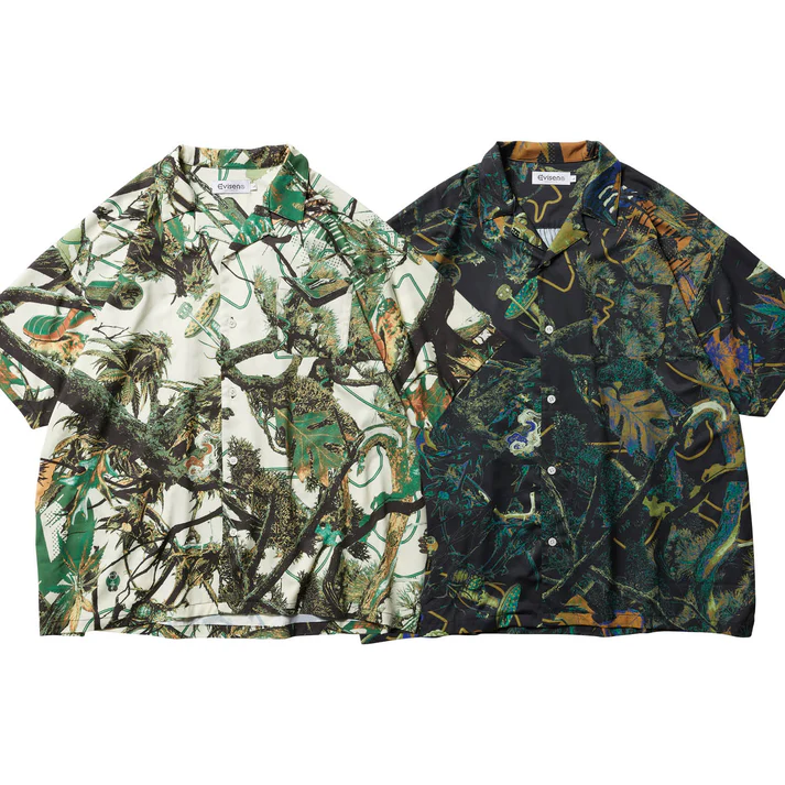 EVISEN PINE TREE CAMO SHIRT - IVORY