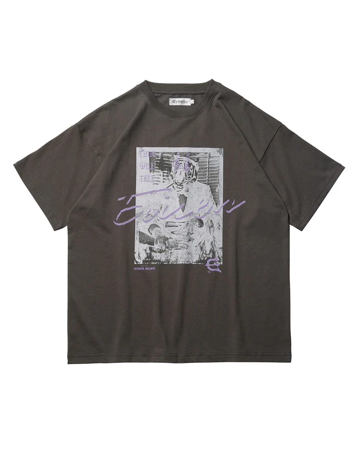 TIME WILL TELL TEE - CHARCOAL