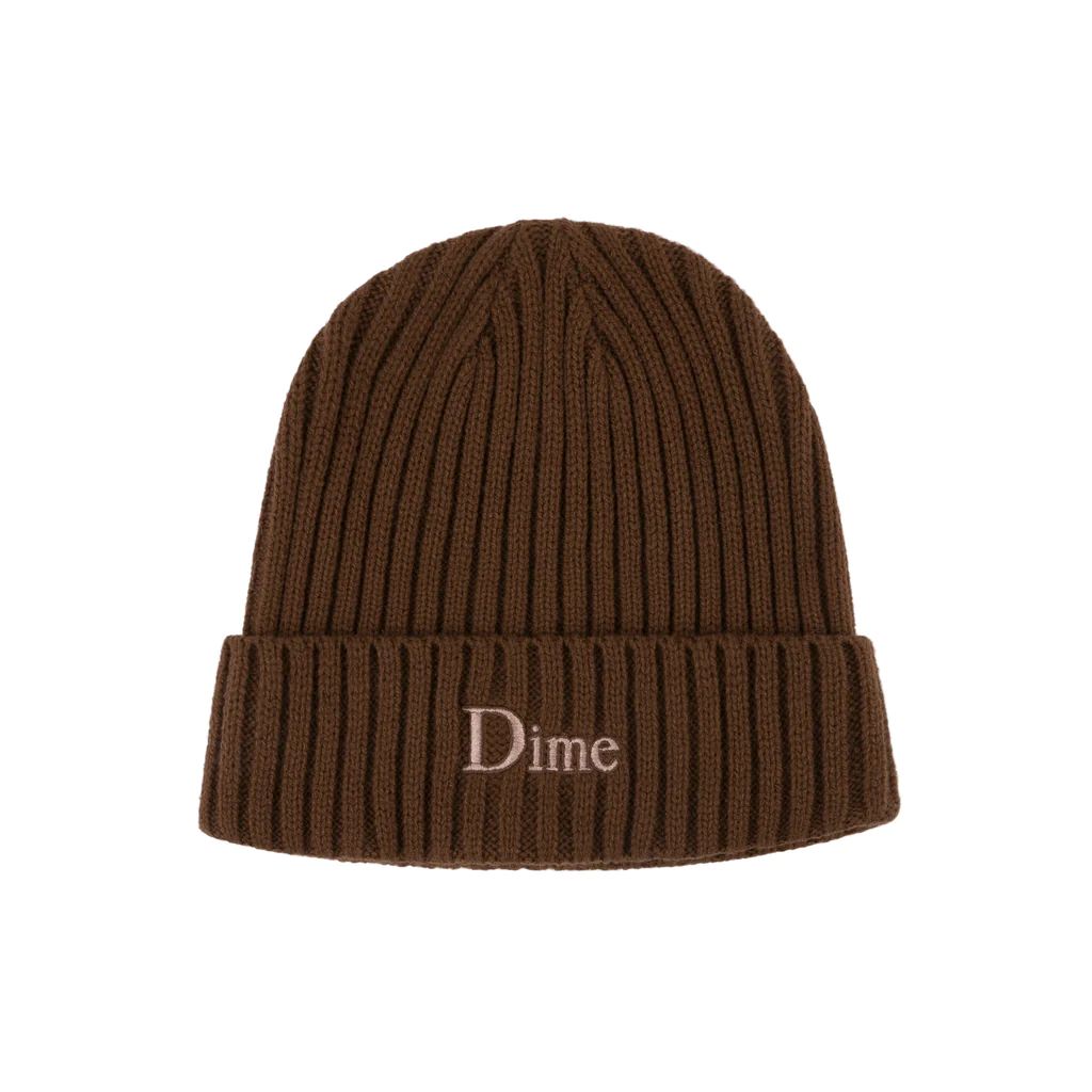 DIME CLASSIC FOLD BEANIE BROWN – BAMBOOtique