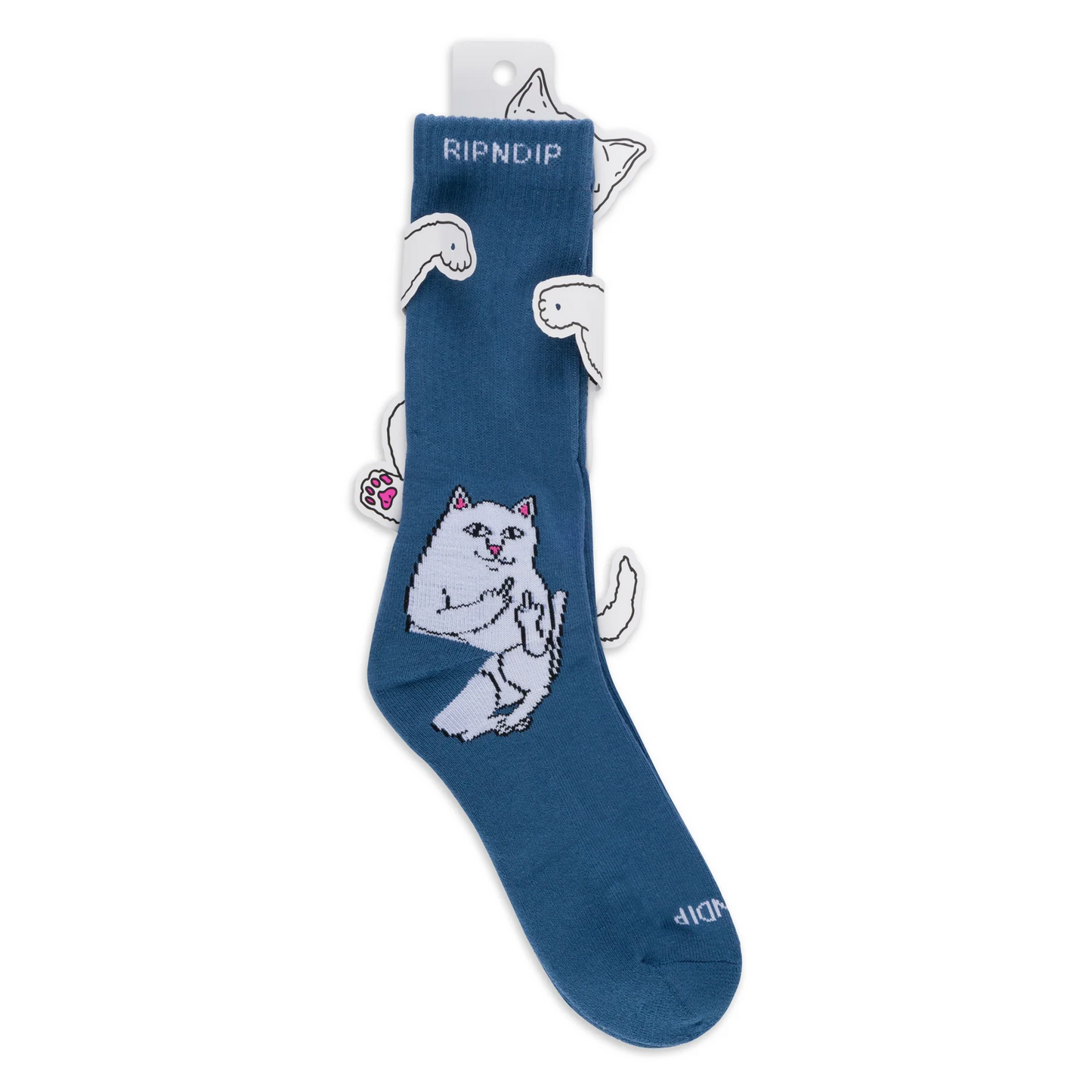 RIPNDIP LORD NERMAL SOCKS (SLATE HEATHER)