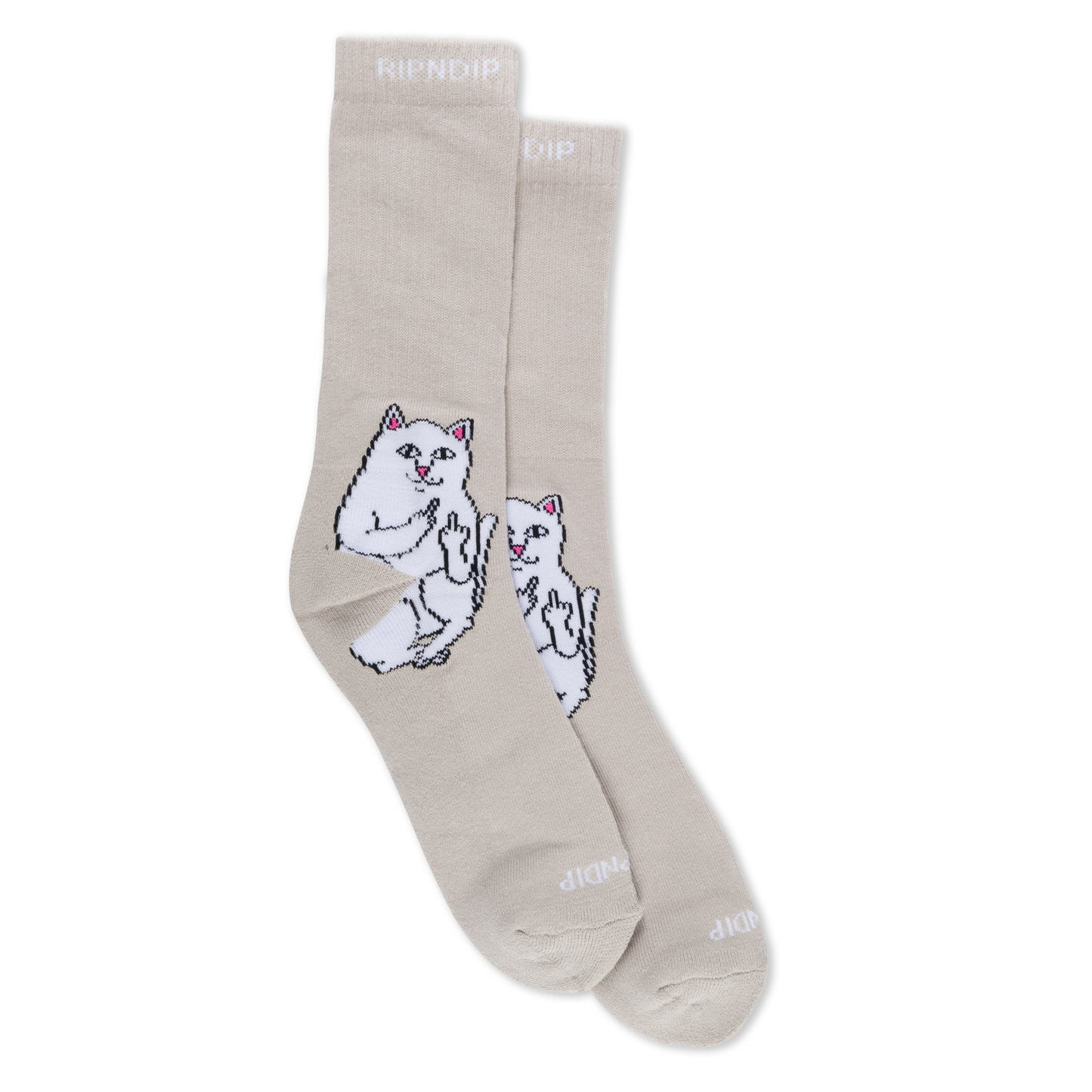 RIPNDIP LORD NERMAL SOCKS (OATMEAL HEATHER)