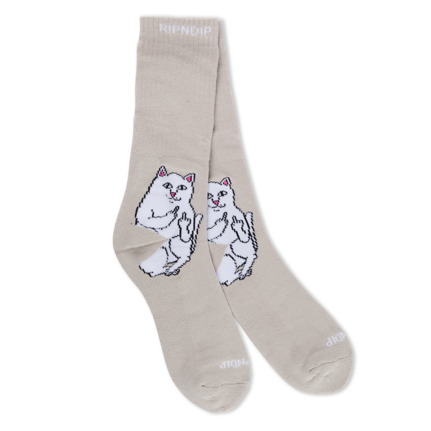 RIPNDIP LORD NERMAL SOCKS (OATMEAL HEATHER)
