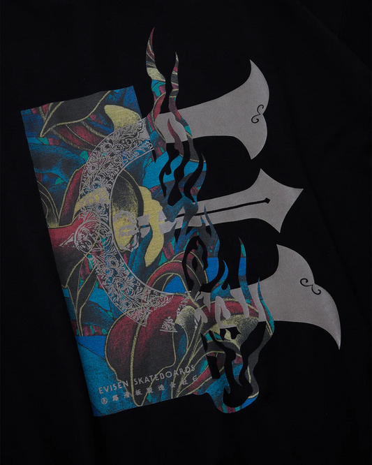 JULIEN E LOGO TECH TEE - BLACK