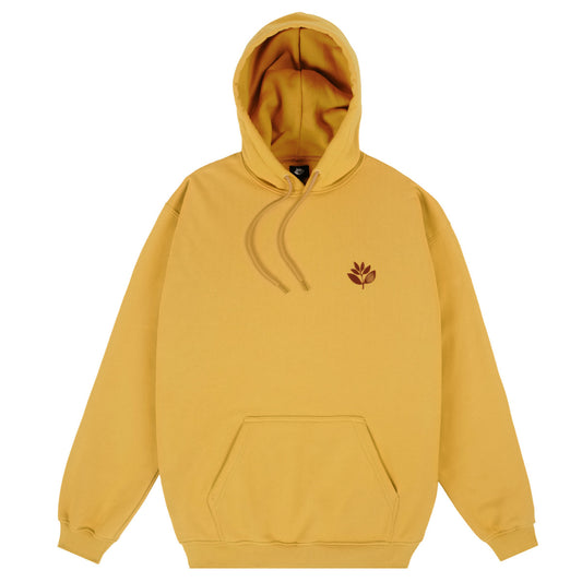 MAGENTA VELVET PLANT HOODIE - GOLD