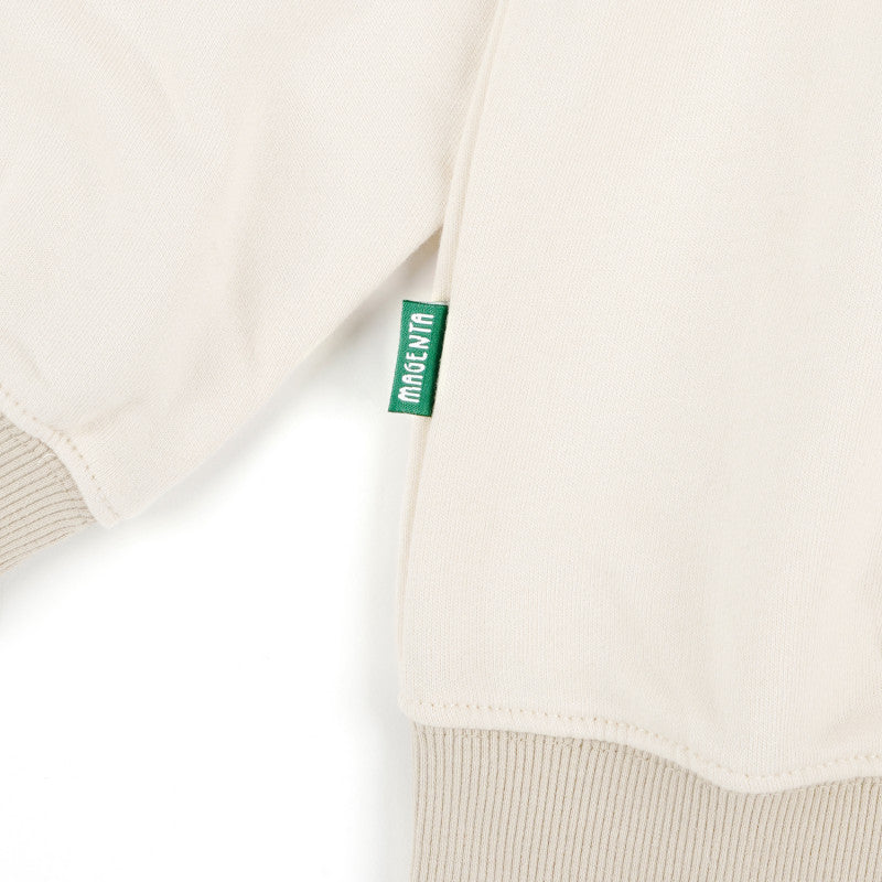 MAGENTA 2 TONE LOOSE POLO - CREAM