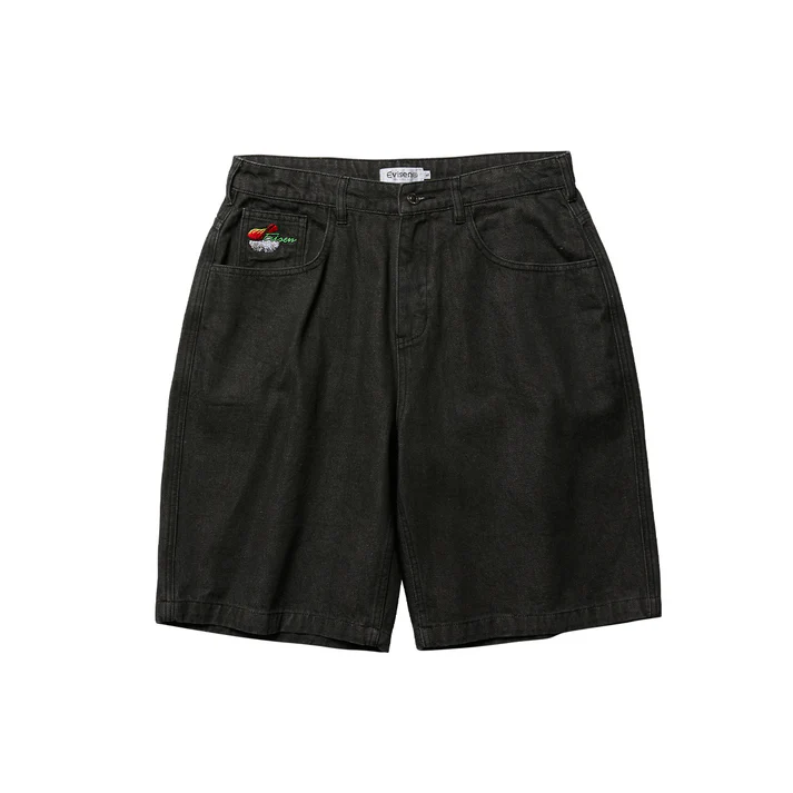 SUSHI DENIM SHORTS - LIGHT BLACK