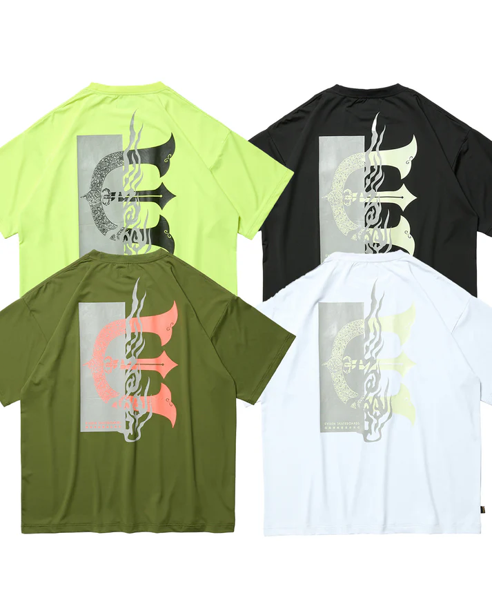 FIRE RECTANGLE LOGO POCKET TECH TEE