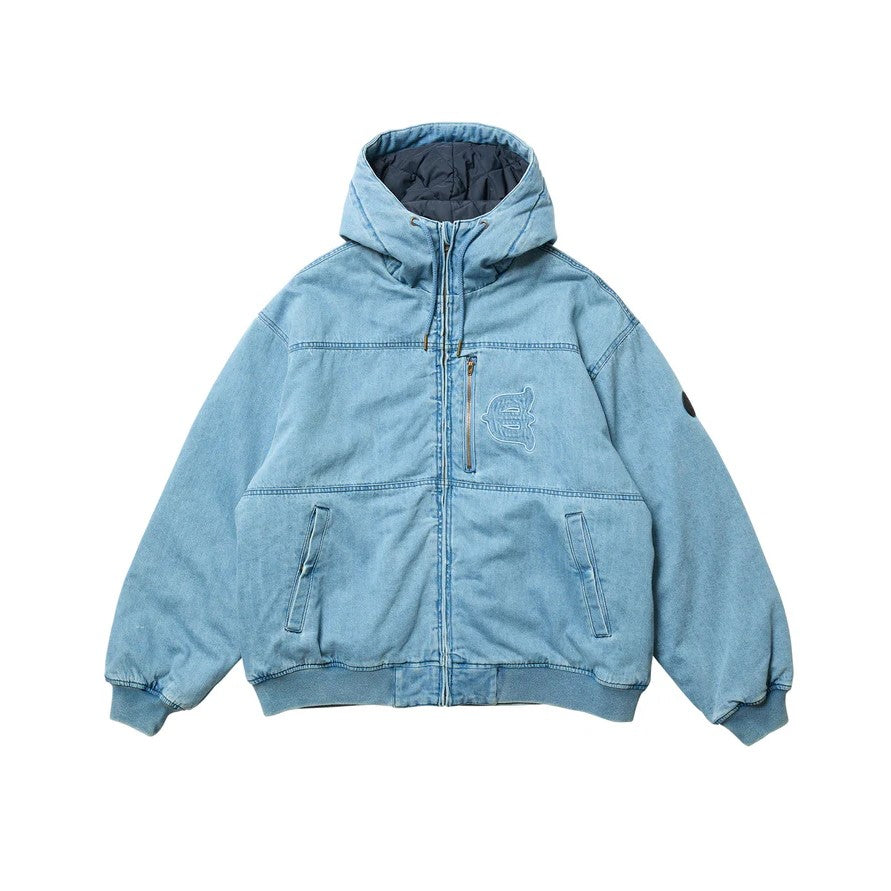 EYE FIRE DENIM PUFF JACKET - BLUE