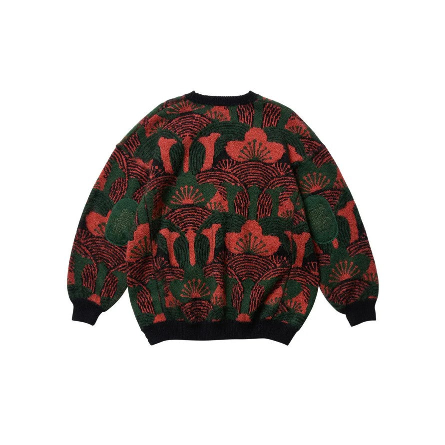 KABUTO MOHAIR CREW KNIT - ORANGE / GREEN