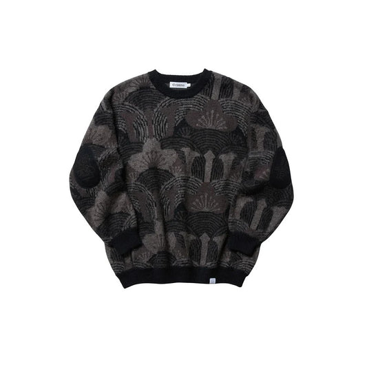KABUTO MOHAIR CREW KNIT - BLACK / GREY