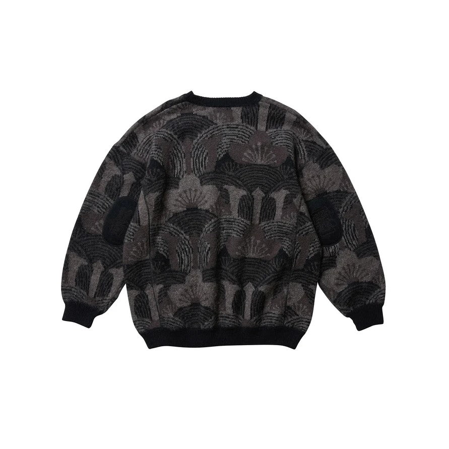 KABUTO MOHAIR CREW KNIT - BLACK / GREY