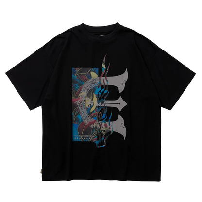 JULIEN E LOGO TECH TEE - BLACK