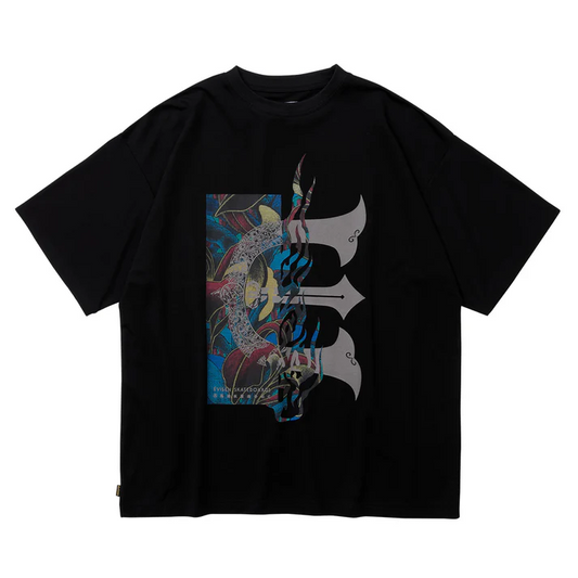 JULIEN E LOGO TECH TEE - BLACK
