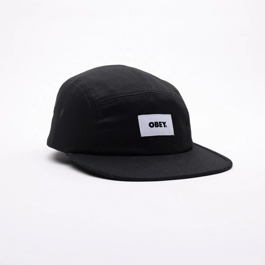 OBEY BOLD LABEL ORGANIC 5 PANEL BLACK