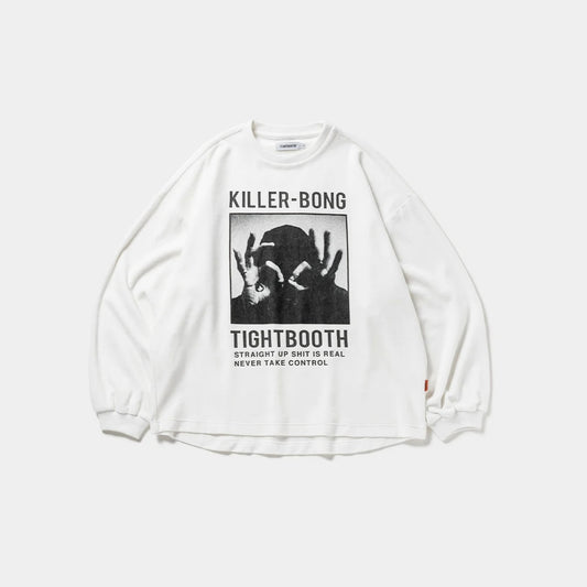 TIGHTBOOTH HAND SIGN VELOUR L/S T-SHIRT WHITE