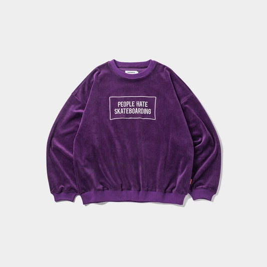 TIGHTBOOTH PEOPLE HATE SKATE VELOUR L/S PURPLE