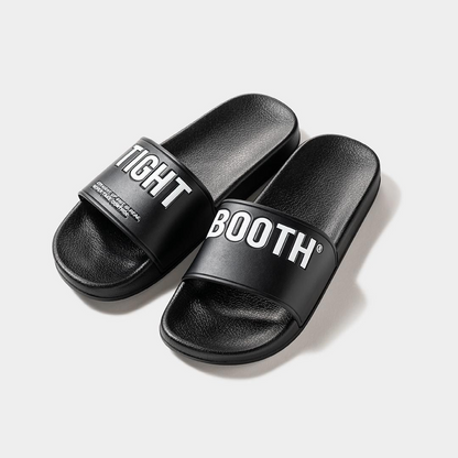 BIG LABEL SLIDE SANDAL