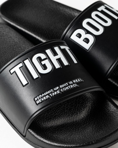 BIG LABEL SLIDE SANDAL