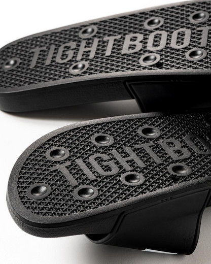 BIG LABEL SLIDE SANDAL
