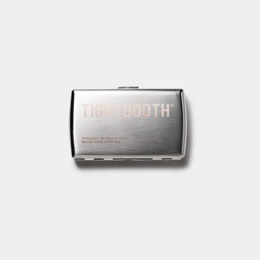 LABEL LOGO CIGARETTE CASE -Silver-