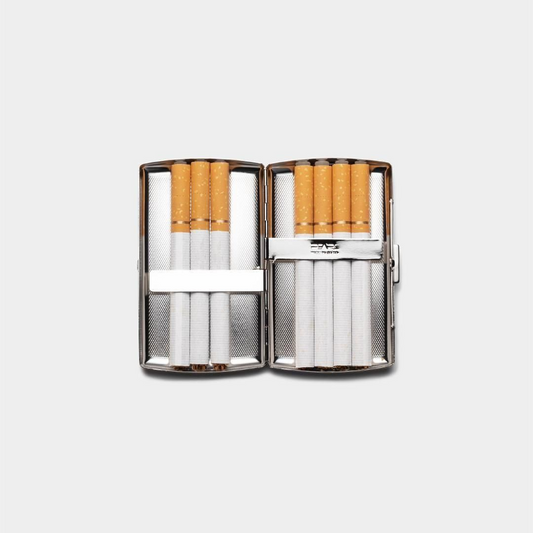 LABEL LOGO CIGARETTE CASE -Silver-