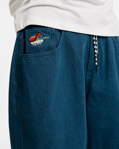SUSHI DENIM SHORTS - LIGHT BLUE