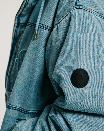 EYE FIRE DENIM PUFF JACKET - BLUE