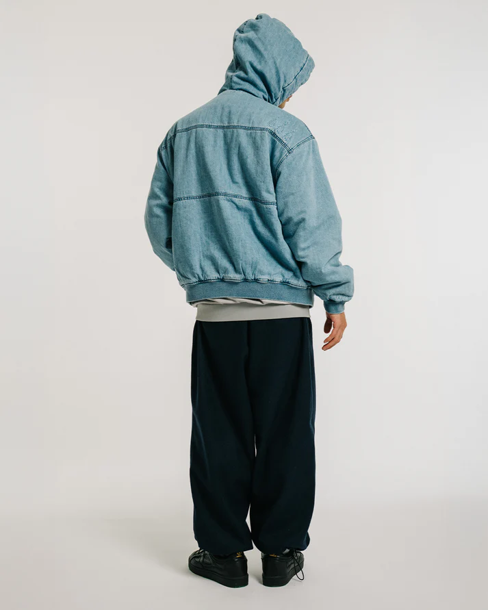 EYE FIRE DENIM PUFF JACKET - BLUE