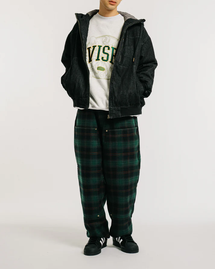 EYE FIRE DENIM PUFF JACKET - BLACK