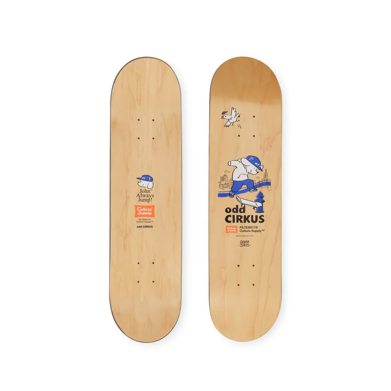 odd CIRKUS X ALWAYS JOHN | City 8.0"/7.5" Skateboard Decks by FILTER017® Culture Supply™ 楓木滑板/城市款