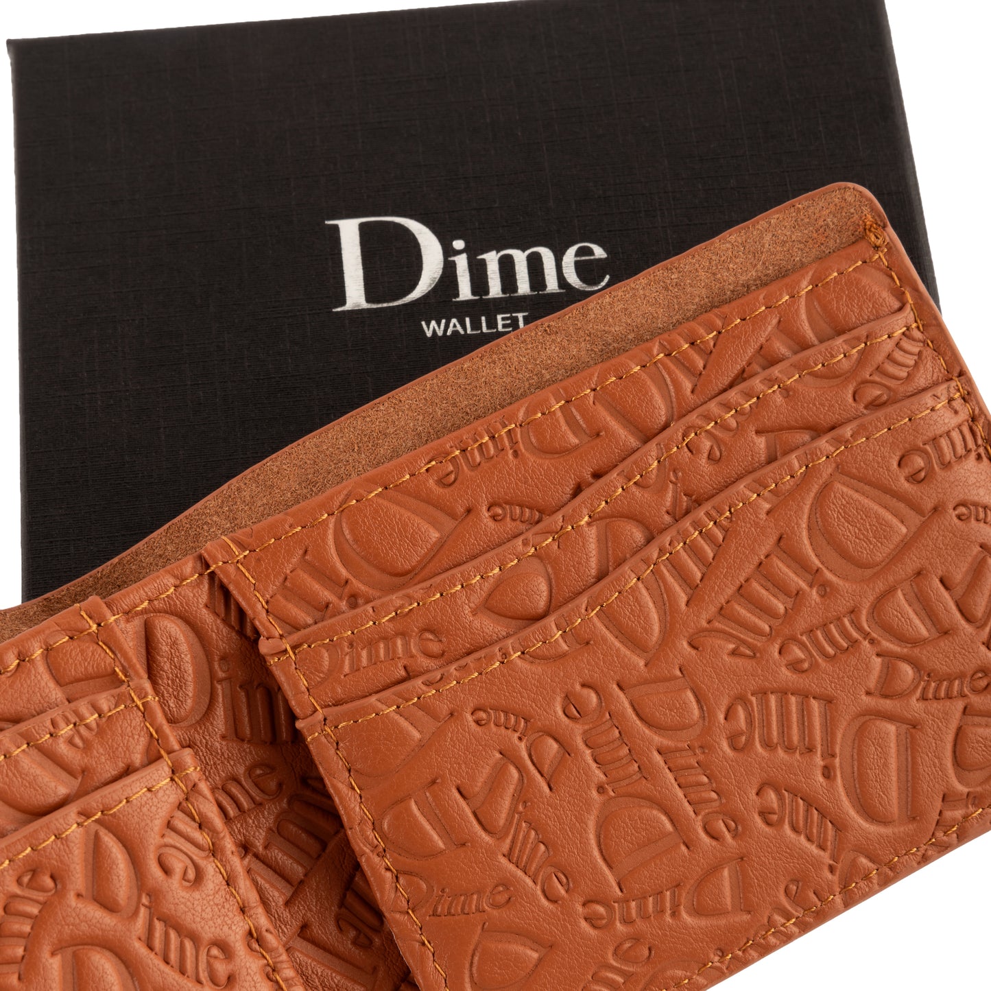 DIME HAHA LEATHER WALLET ALMOND