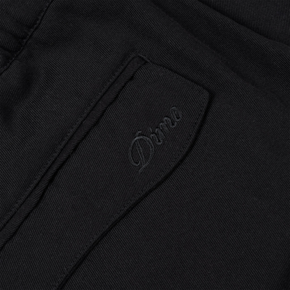 DIME PLEATED TWILL SHORTS BLACK