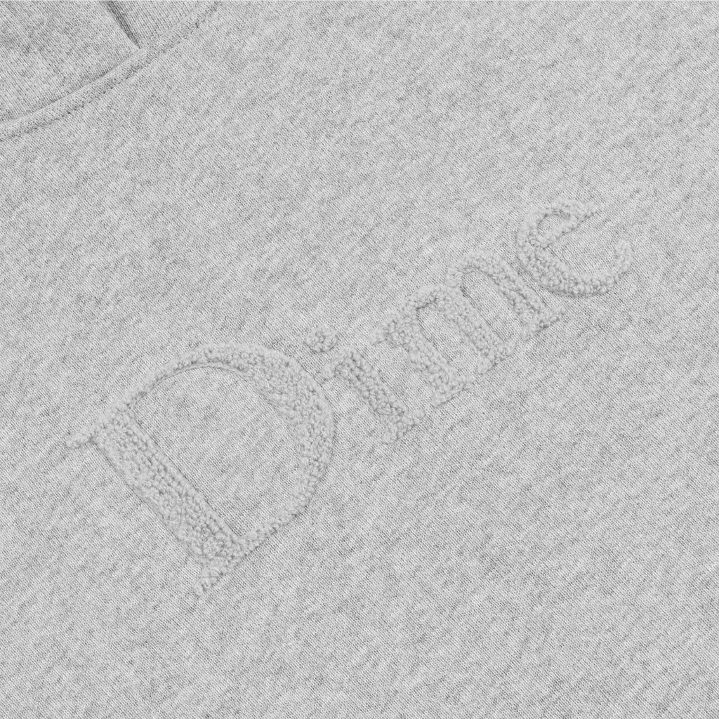 DIME CLASSIC CHENILLE LOGO HOODIE HEATHER GRAY