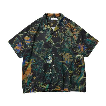 EVISEN PINE TREE CAMO SHIRT - BLACK