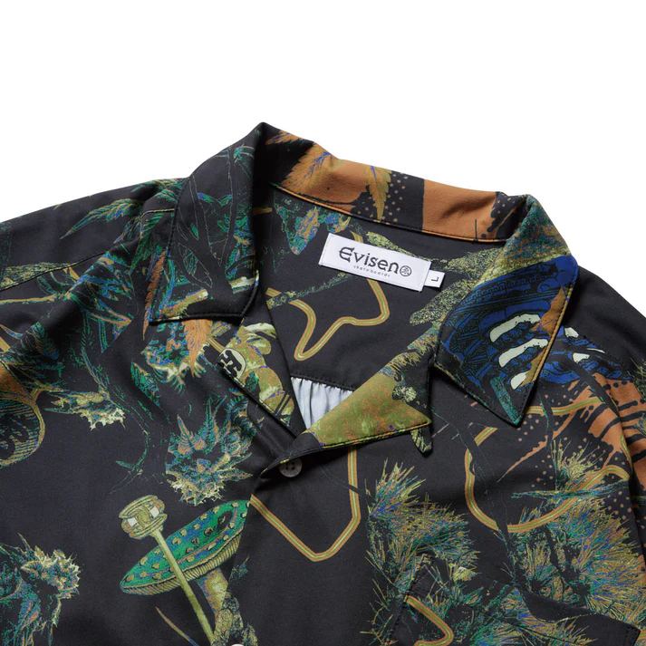 EVISEN PINE TREE CAMO SHIRT - BLACK