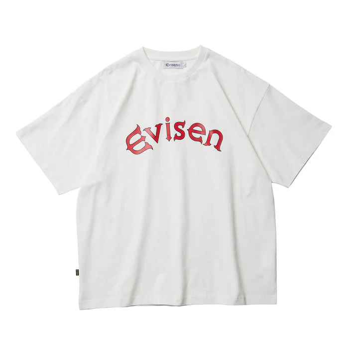 EVISEN ROUND LOGO T-SHIRT - WHITE