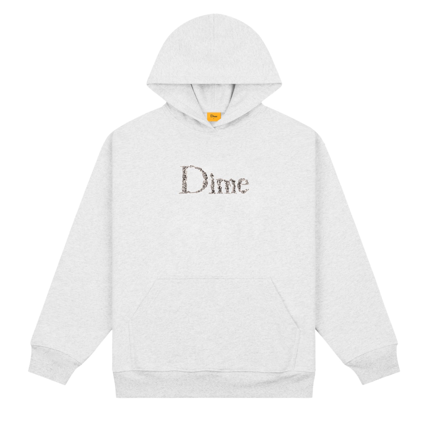 DIME CLASSIC SKULL HOODIE ASH