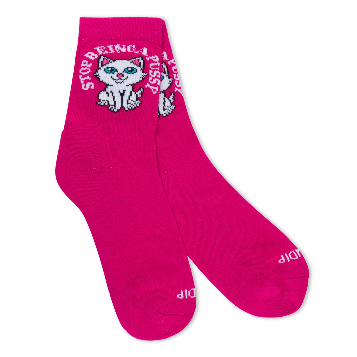 RIPNDIP STOP BEING A PUSSY 2.0 SOCKS (PINK)