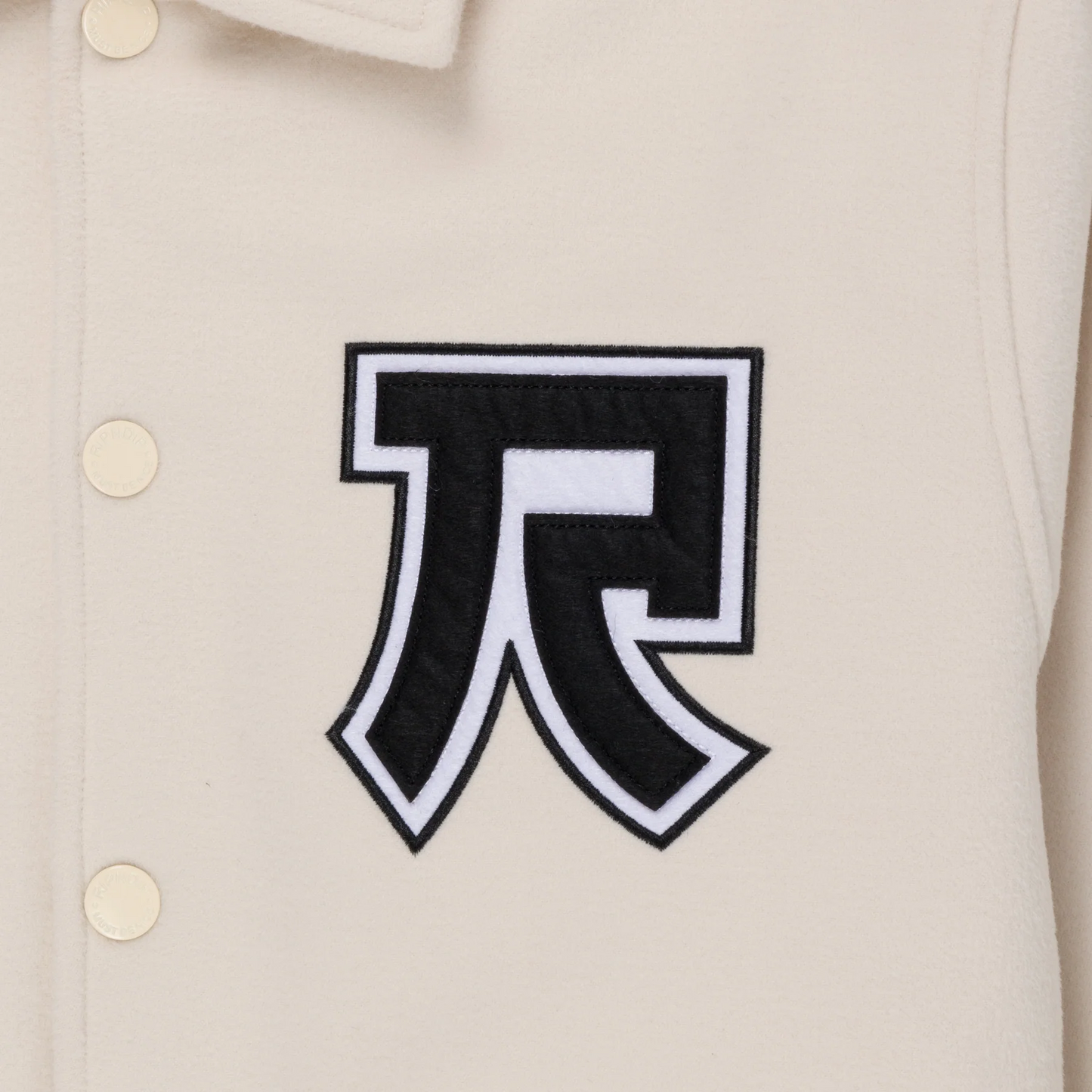 RIPNDIP LUCKY NERM VARSITY JACKET (CREAM)