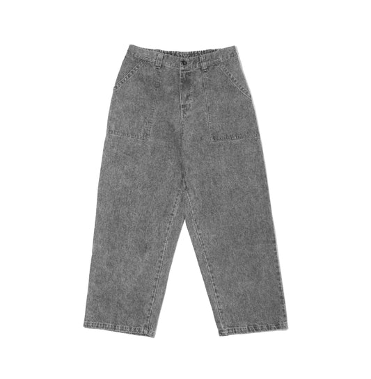 POETIC COLLECTIVE PAINTER PANTS - GREY DENIM WASH