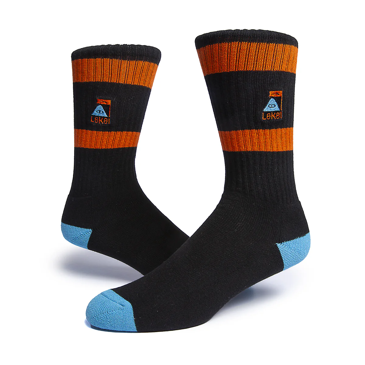 LAKAI X POLER SUMMIT CREW SOCKS BLACK