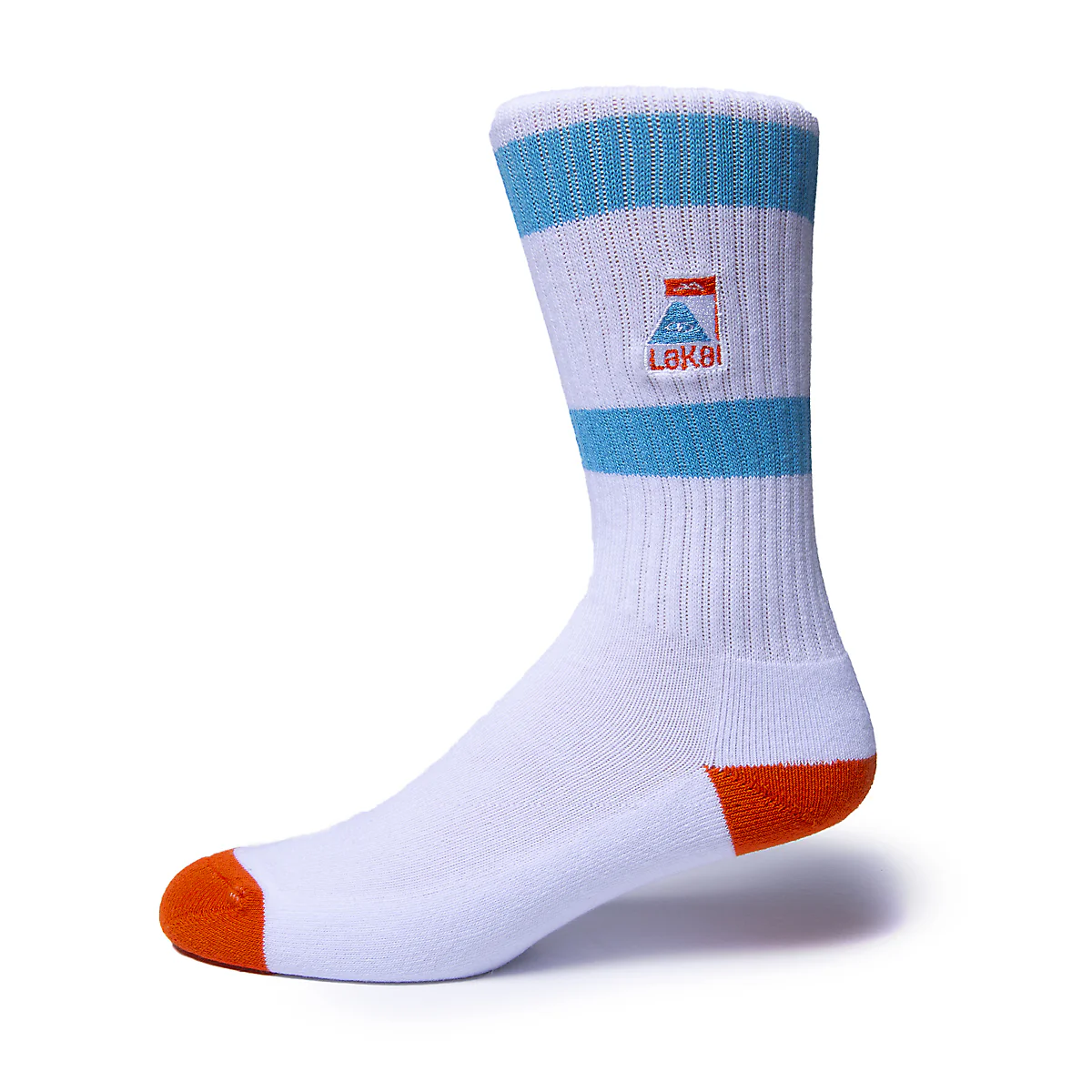 LAKAI X POLER SUMMIT CREW SOCKS WHITE