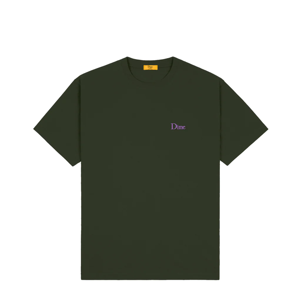 DIME CLASSIC SMALL LOGO T-SHIRT FOREST GREEN
