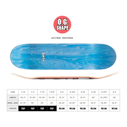 Baker Brand Logo Black/White 8.0" 板身