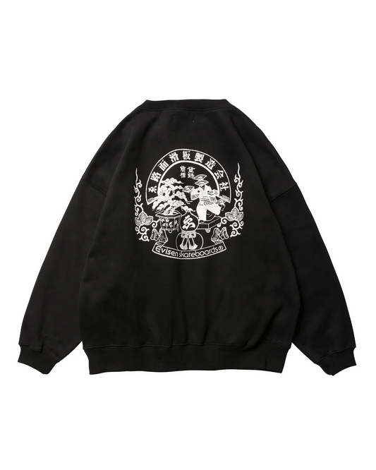 EVISEN EMBLEM CREW SWEAT BLACK