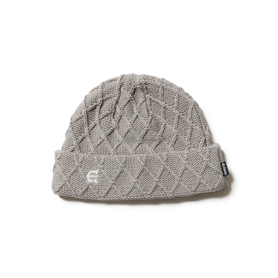 EVISEN E LOGO BEANIE - GREY