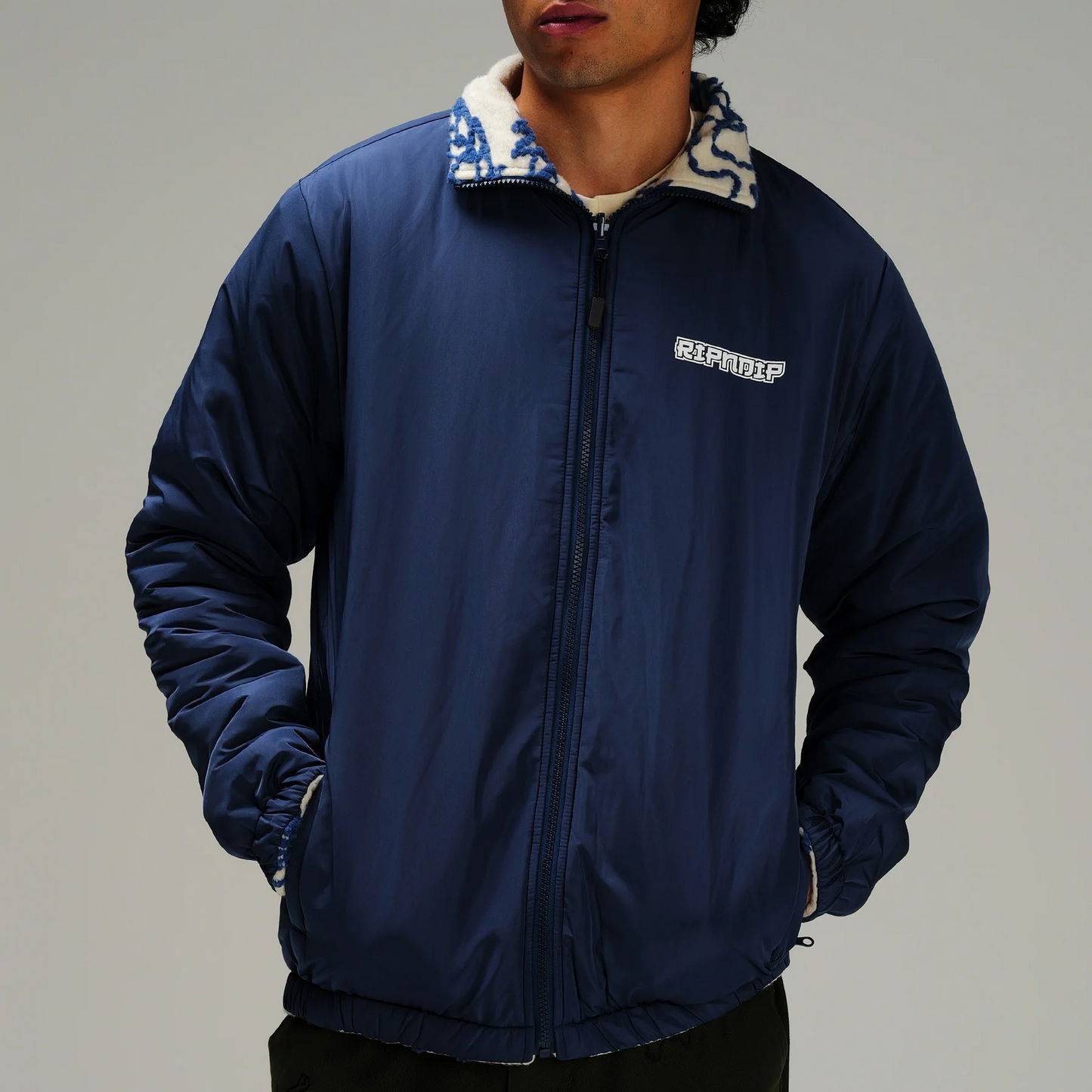 RIPNDIP Haku Reversible Jacket (Off White/Navy)